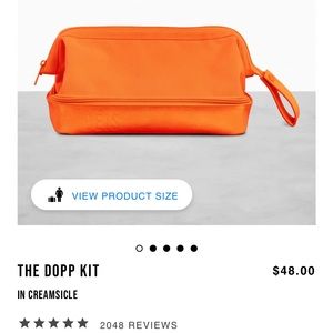 NWT Beis The Dopp Kit Cosmetic Bag in Creamsicle
